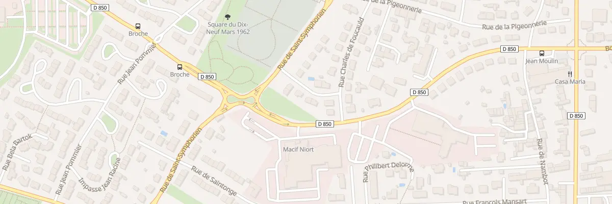Plan du 5 Rue Antoine Parmentier à Niort