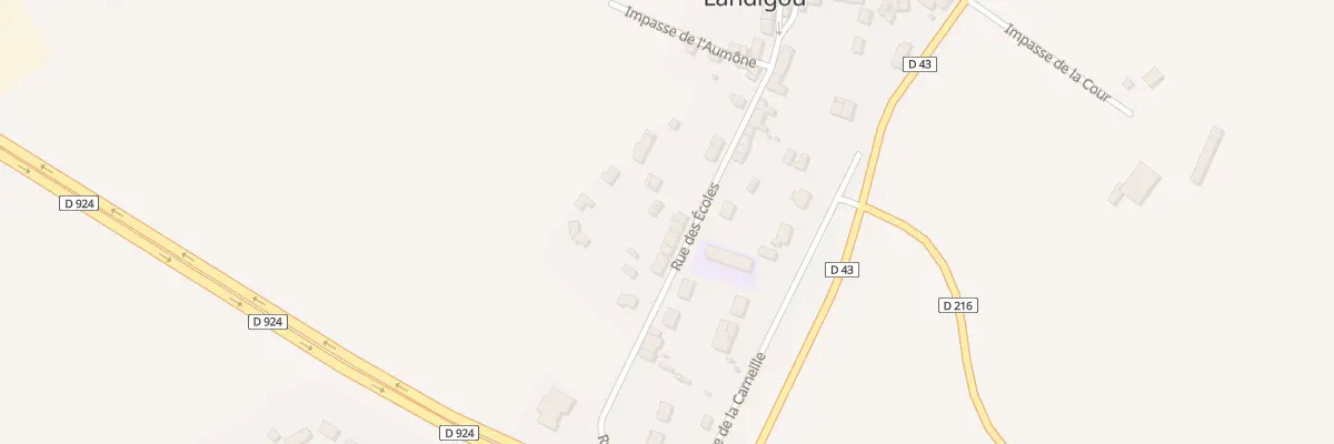 Plan du 20 Rue des Ecoles à Landigou