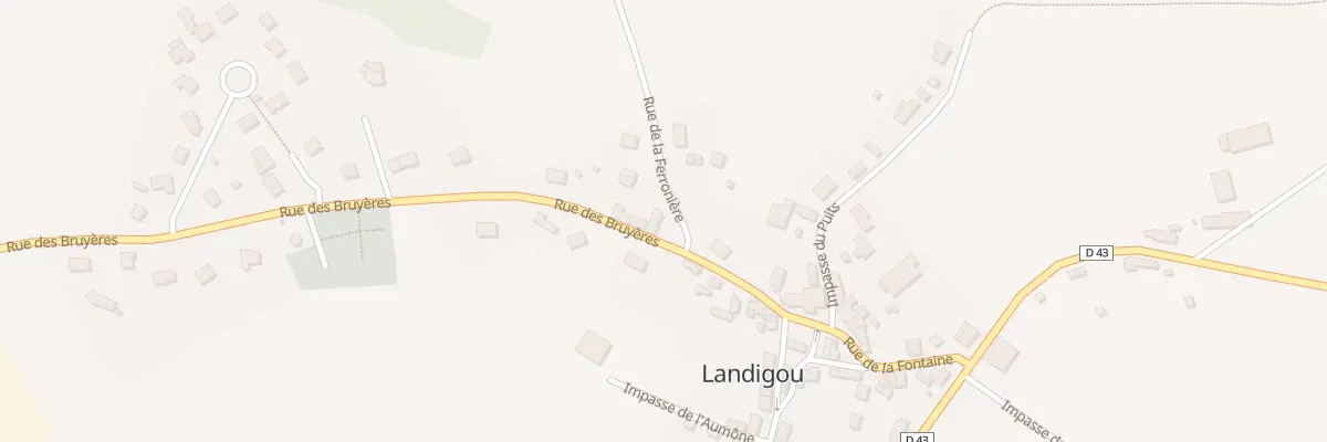 Plan du 6 Rue des Bruyères à Landigou