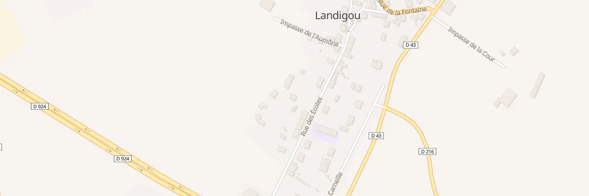 Plan du 16 Rue des Ecoles à Landigou