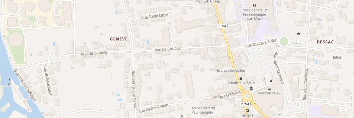 Plan du 25 Rue de Genève à Niort