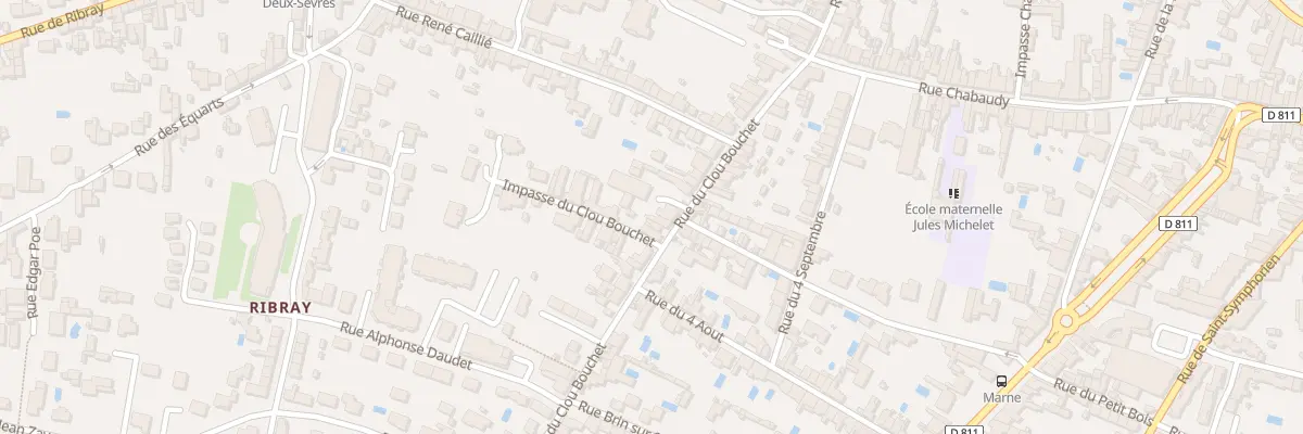 Plan du 94 Rue du Clou Bouchet à Niort