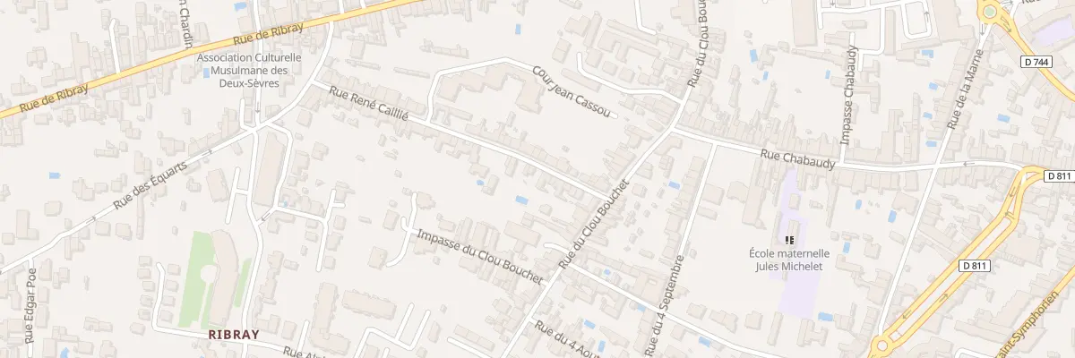 Plan du 17 Rue René Caillié à Niort
