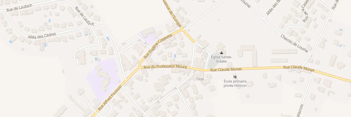 Plan du 14 Rue du Prof Moure à Sainte-Eulalie
