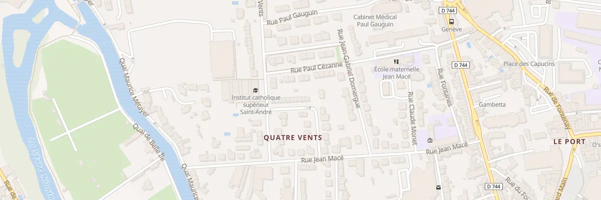 Plan du 16 Rue Maurice Utrillo à Niort