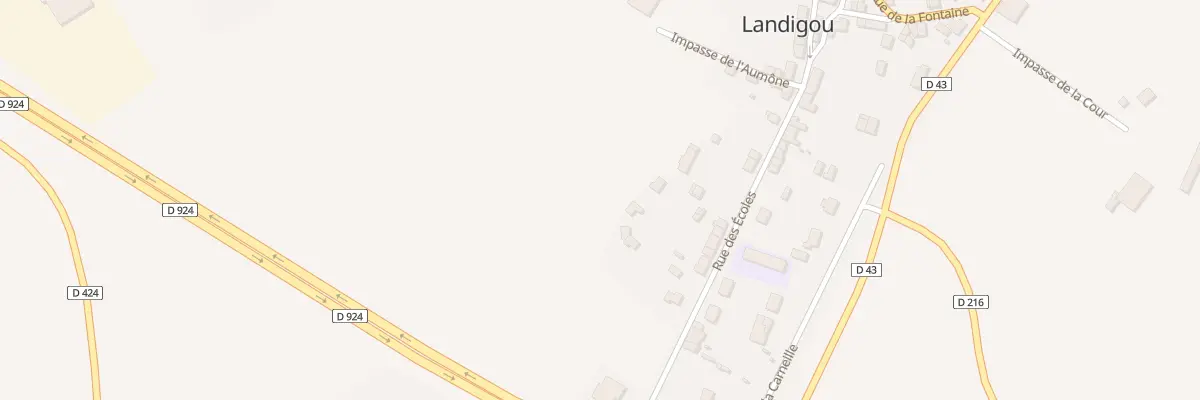 Plan du 18 Rue des Ecoles à Landigou