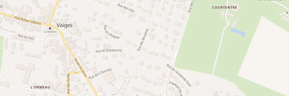 Plan du 14 Rue de l’Ancienne Gare à Vaiges