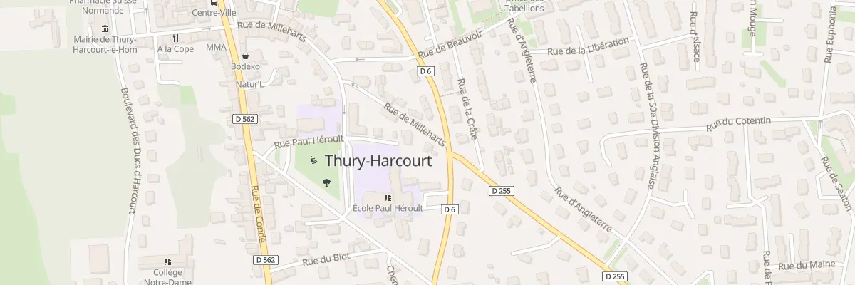 Plan du 28 Rue de Milleharts à Thury-Harcourt-le-Hom