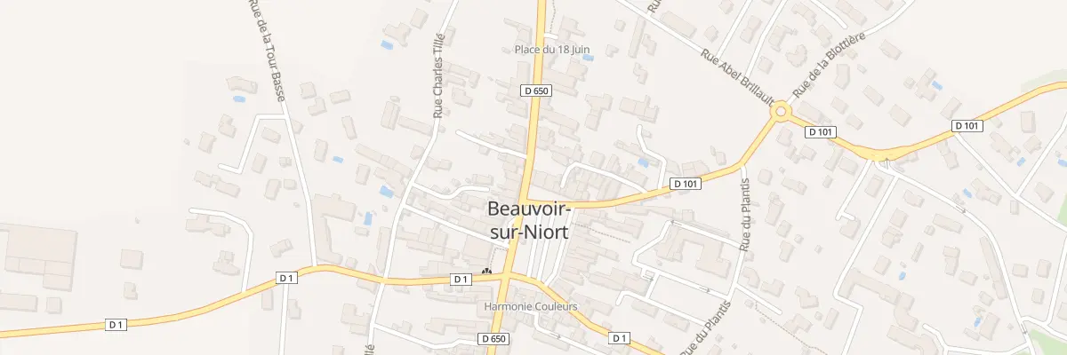 Plan du 182 Pl de l’Hotel de Ville à Beauvoir-sur-Niort