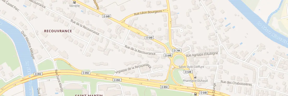 Plan du 10 Rue de la Recouvrance à Niort