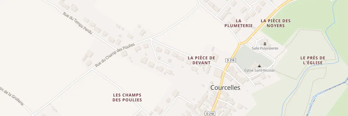 Plan du 22 Rue du Champ de Poulies à Courcelles