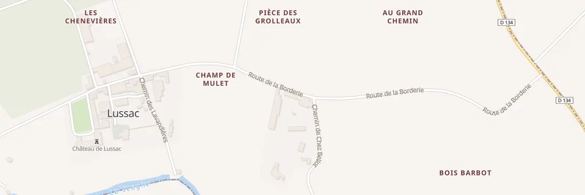 Plan du 1 Rte de la Borderie à Saint-Hilaire-du-Bois