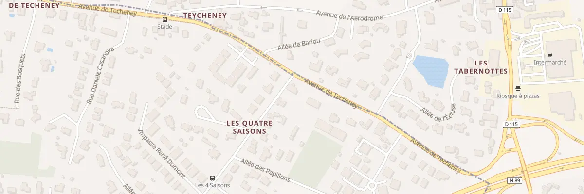 Plan du 23 Av de Techeney à Artigues-près-Bordeaux