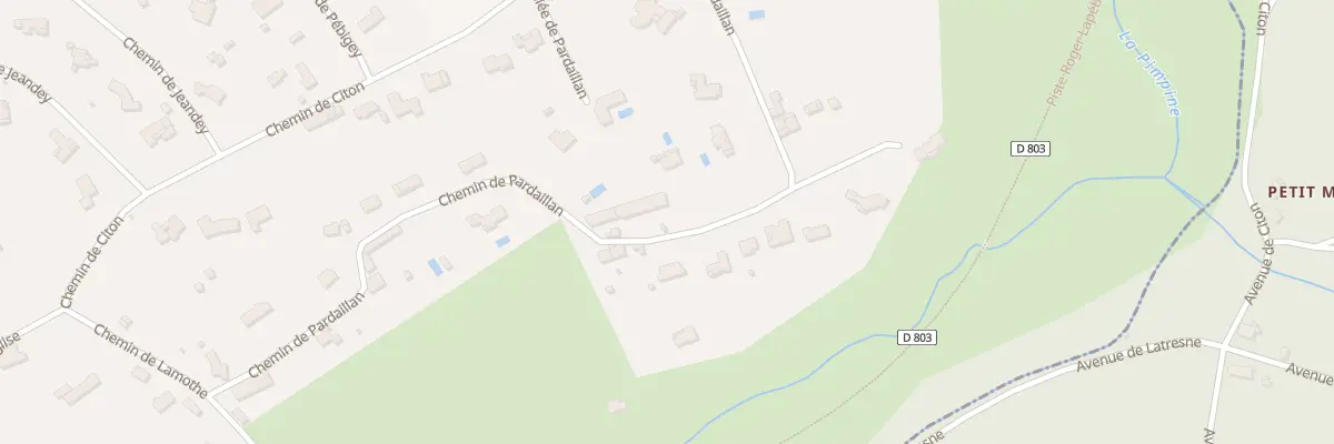 Plan du 20 Che de Pardaillan à Latresne