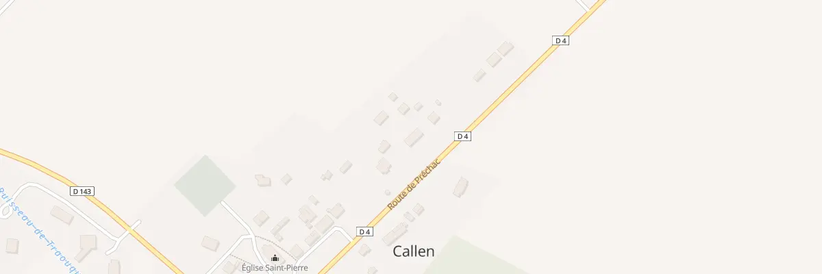 Plan du 293 Rte de Prechac - Villandraut à Callen