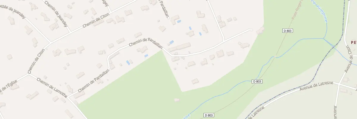 Plan du 9001 A Pardaillan à Latresne