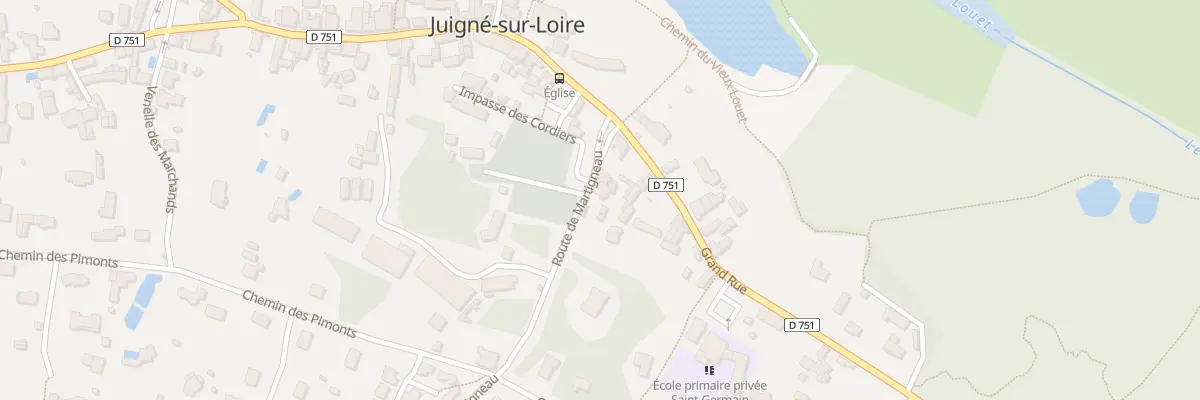 Plan du 2 Rte de Martigneau aux Garennes sur Loire