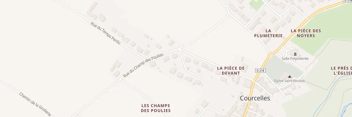 Plan du 16 Rue du Champ de Poulies à Courcelles