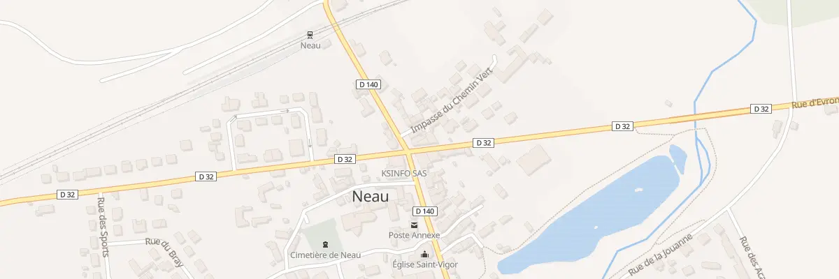 Plan du 2 Rue de la Gare à Neau