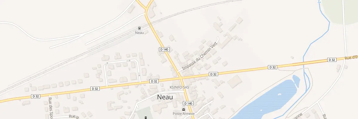Plan du 10 Rue de la Gare à Neau