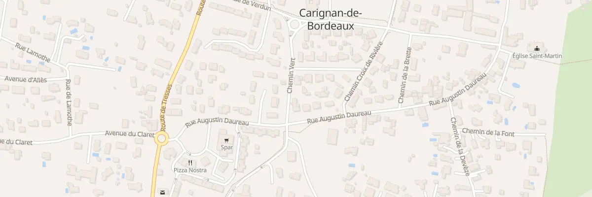 Plan du 2 Che Vert à Carignan-de-Bordeaux