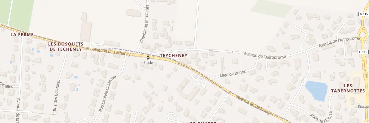 Plan du 30 Av de Techeney à Yvrac