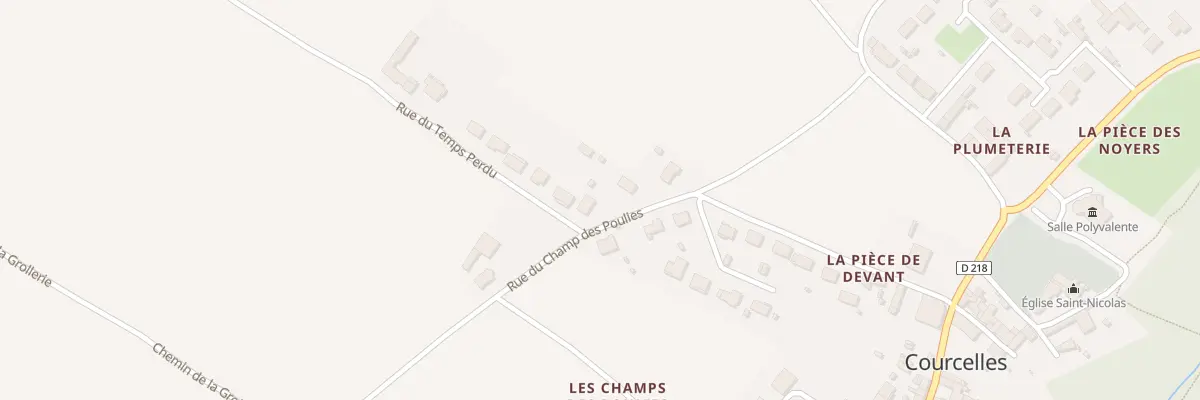 Plan du 3 Rue du Champ de Poulies à Courcelles