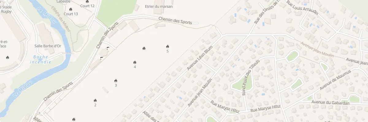 Plan du 43 Av Léon Blum à Mont-de-Marsan