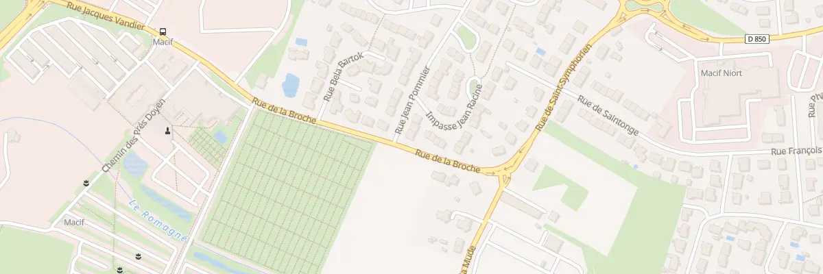 Plan du 2 Rue Jean Pommier à Niort
