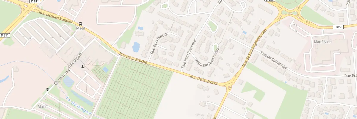Plan du 1 Rue Jean Pommier à Niort