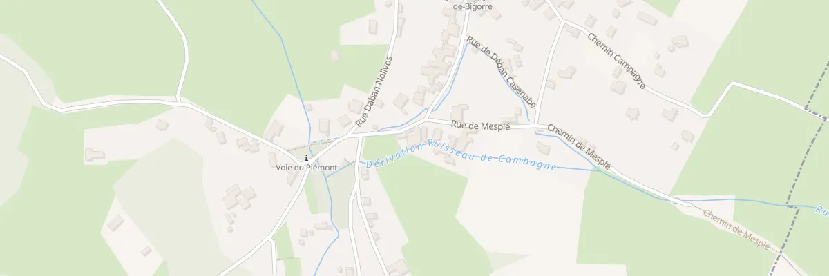 Plan du 2 Rue de Mesple à Buziet