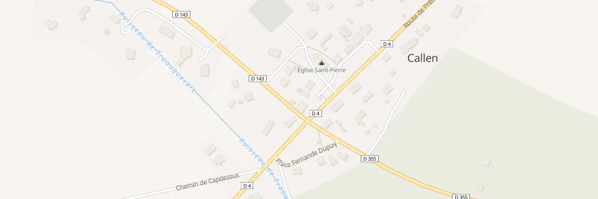 Plan du 18 Rte de Sore à Callen