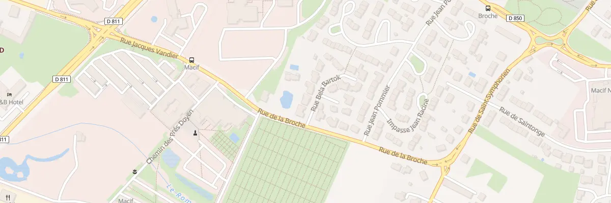 Plan du 3 Rue Bela Bartok à Niort