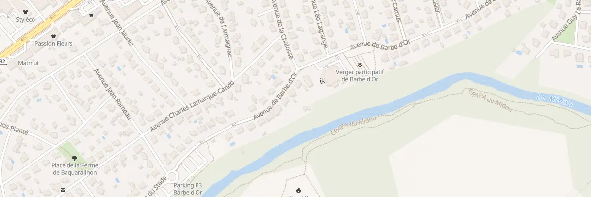 Plan du 16 Av de Barbe d’Or à Mont-de-Marsan