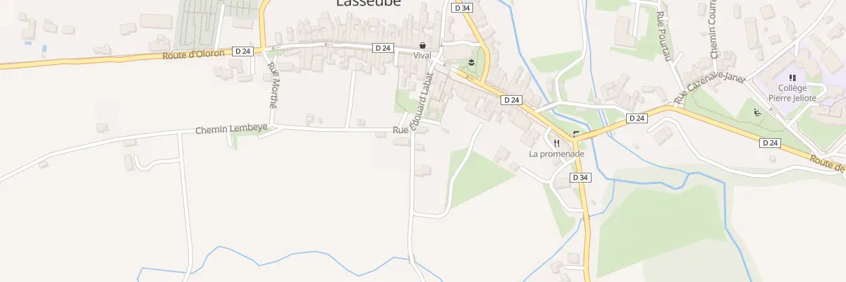 Plan du 3 Rue Edouard Labat à Lasseube