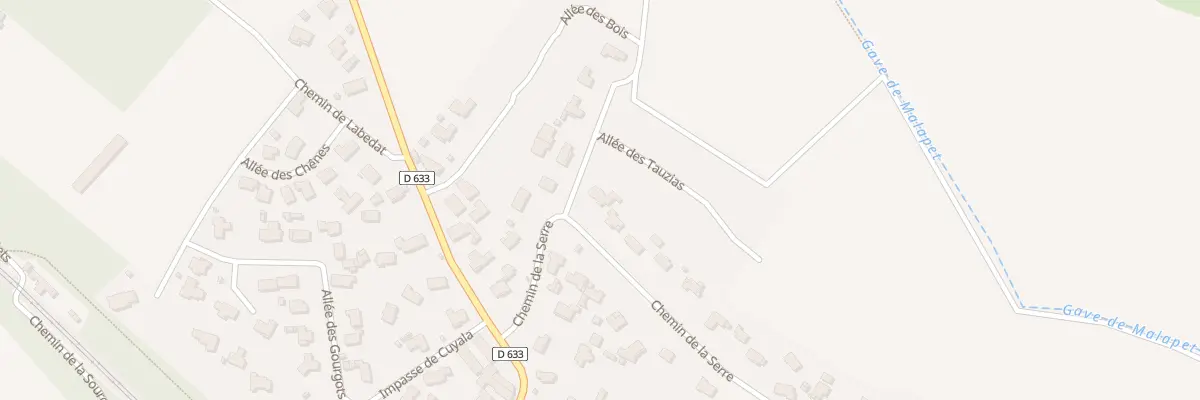 Plan du 9974 Che du Camp Romain à Aussevielle