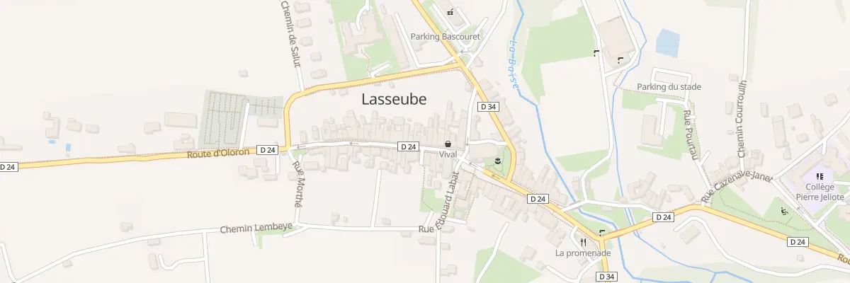 Plan du 34 Rue Louis Barthou à Lasseube