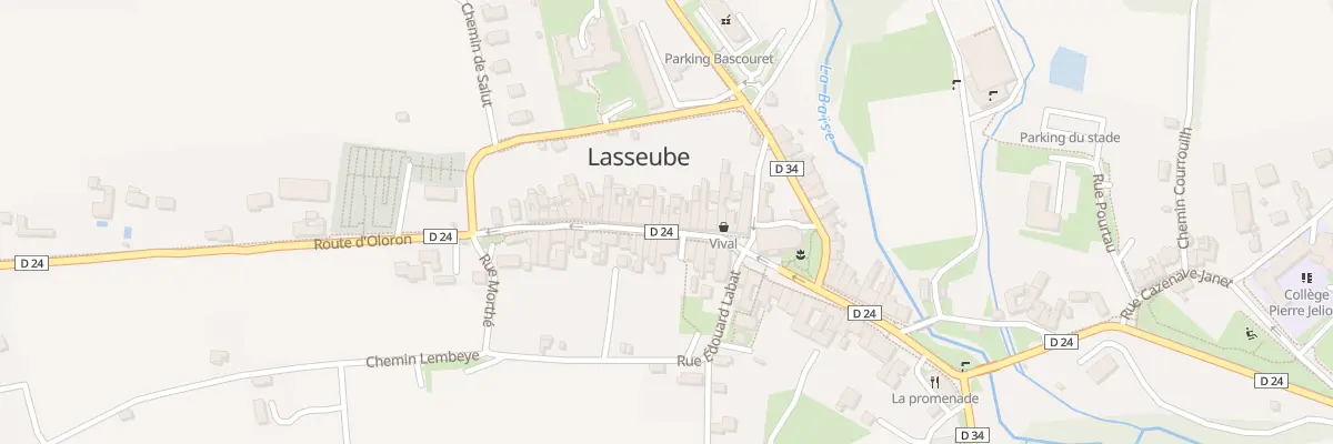 Plan du 30 Rue Louis Barthou à Lasseube