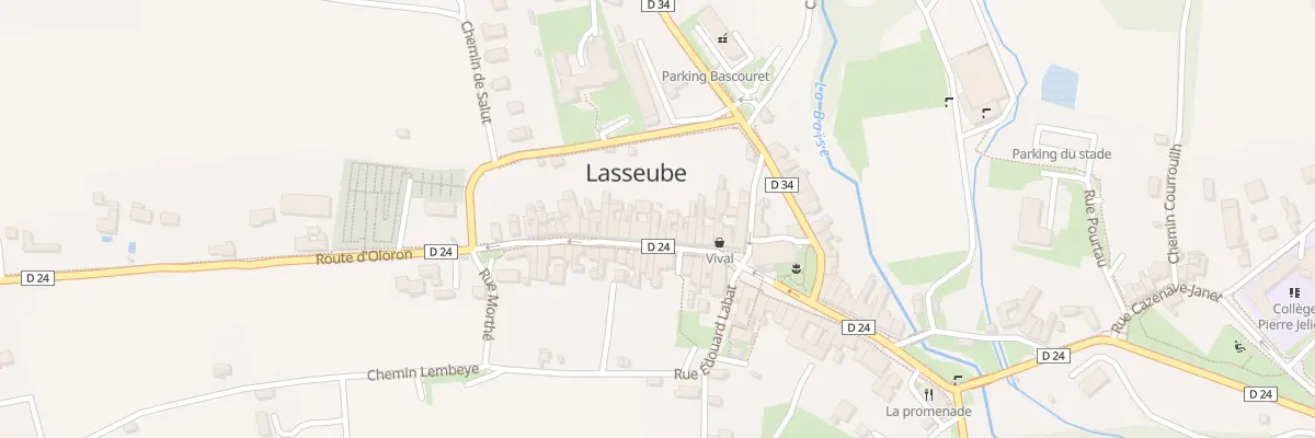 Plan du 28 Rue Louis Barthou à Lasseube
