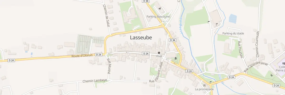 Plan du 24 Rue Louis Barthou à Lasseube