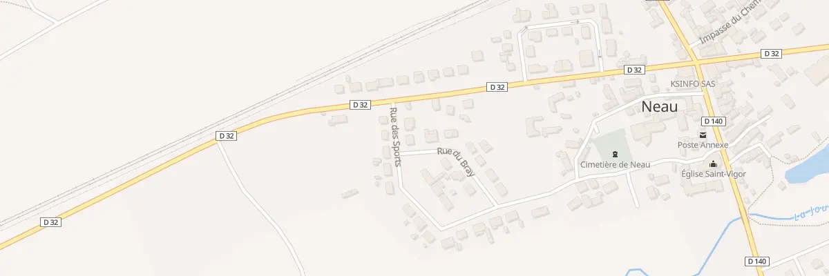 Plan du 3 Rue des Sports à Neau