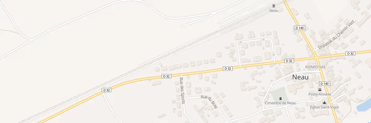Plan du 28 Rue de Montsurs à Neau