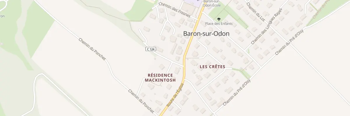 Plan du 1 Rte de Fontaine à Baron-sur-Odon