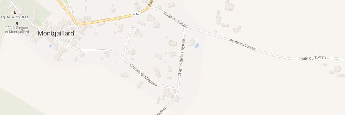 Plan du 5001F Che de la Treyture à Montgaillard