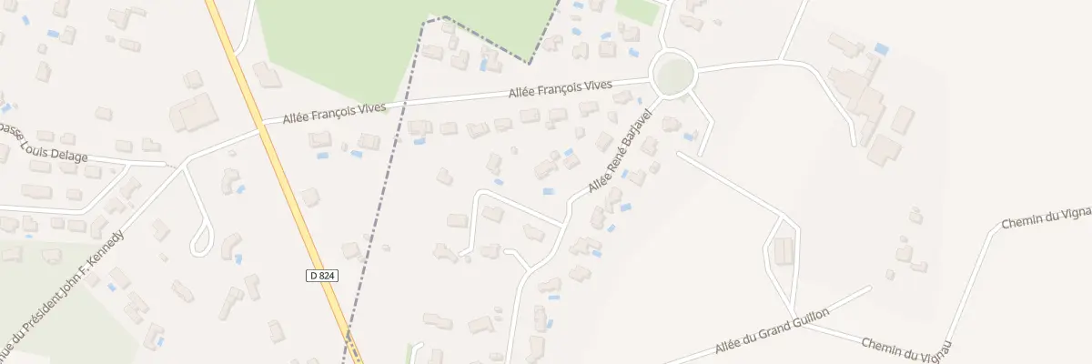 Plan du 8 All René Barjavel à Mont-de-Marsan