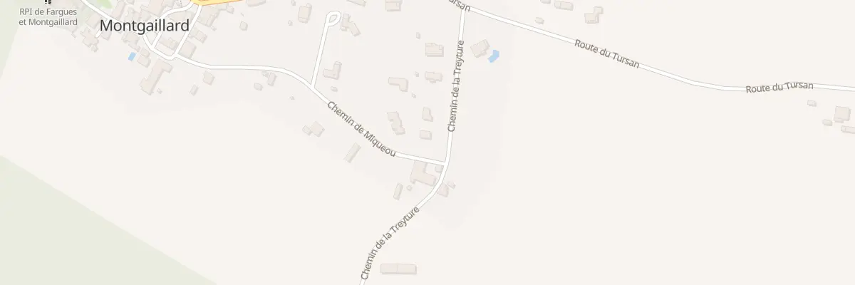 Plan du 174 Che de la Treyture à Montgaillard