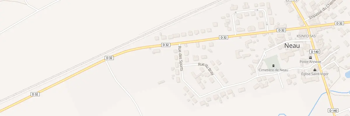 Plan du 4 Rue des Sports à Neau