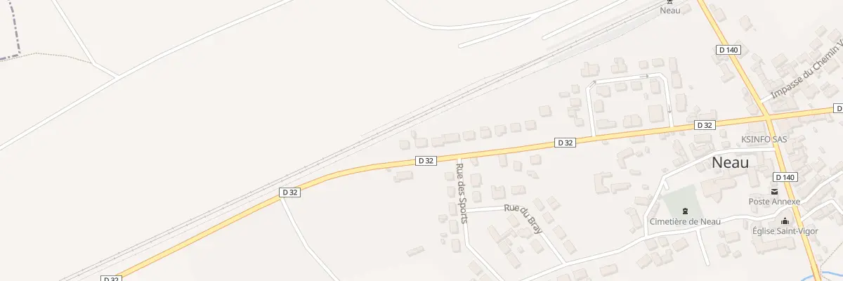 Plan du 34 Rue de Montsurs à Neau