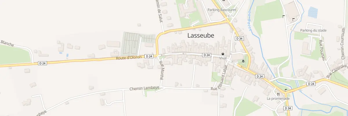 Plan du 1B Rue Louis Barthou à Lasseube