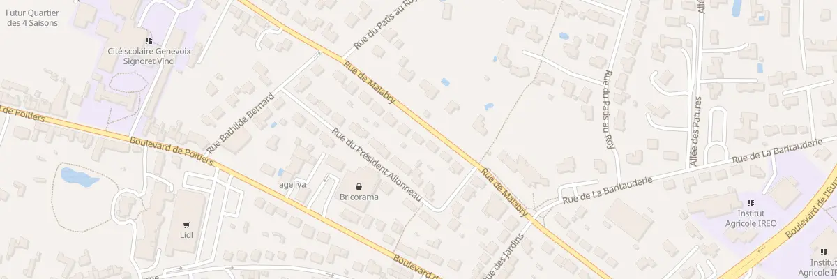 Plan du 62 Rue de Malabry à Bressuire